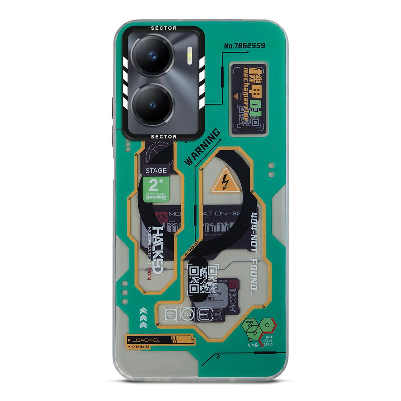 Mechanical Circuit Sector Print Hard Back Cover For Vivo Y56 5G - Image 25
