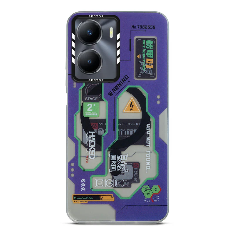 Mechanical Circuit Sector Print Hard Back Cover For Vivo Y56 5G - Image 31