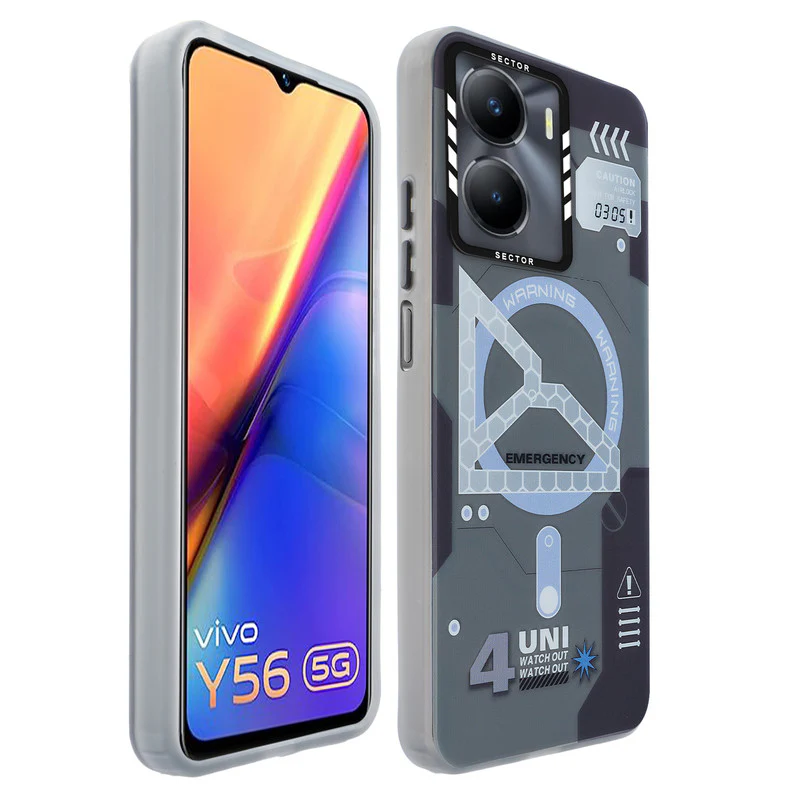 Mechanical Circuit Sector Print Hard Back Cover For Vivo Y56 5G - Image 50