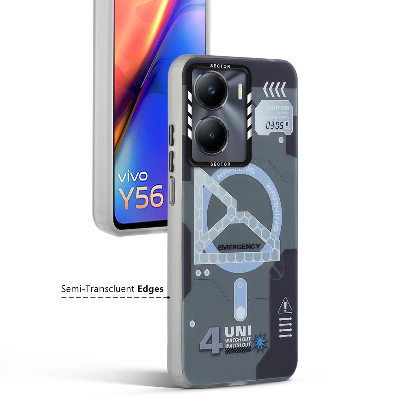 Mechanical Circuit Sector Print Hard Back Cover For Vivo Y56 5G - Image 52