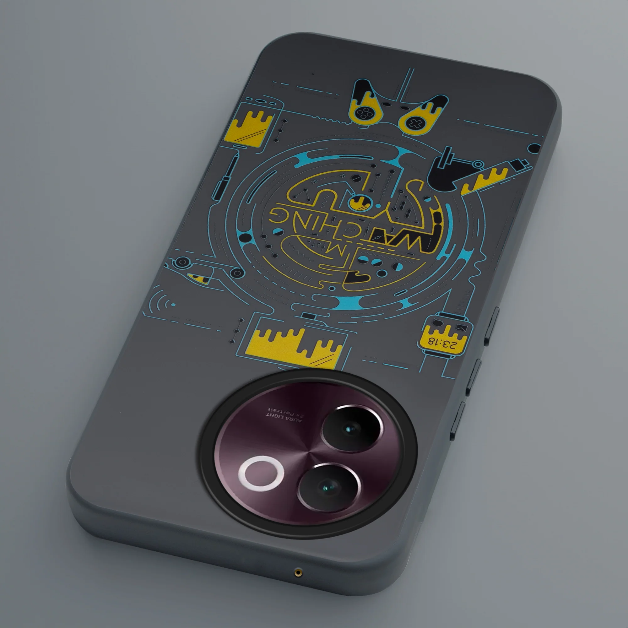 Mechanical Print Circuit Sector Print Hard Back Cover For Vivo V30e 5G - Image 24