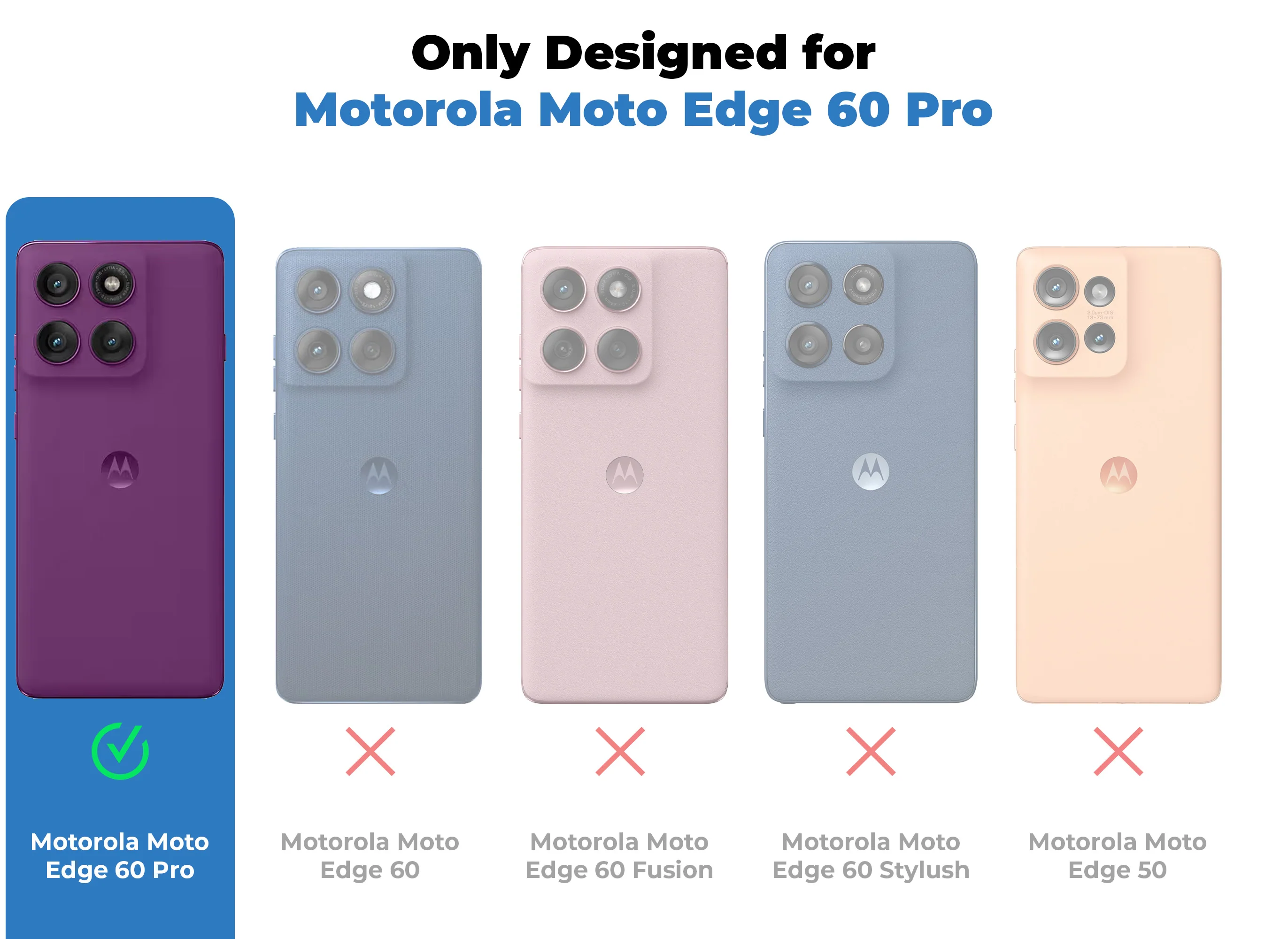 Hybrid Hard Back Case For Motorola Edge 60 Pro 5G - Image 2