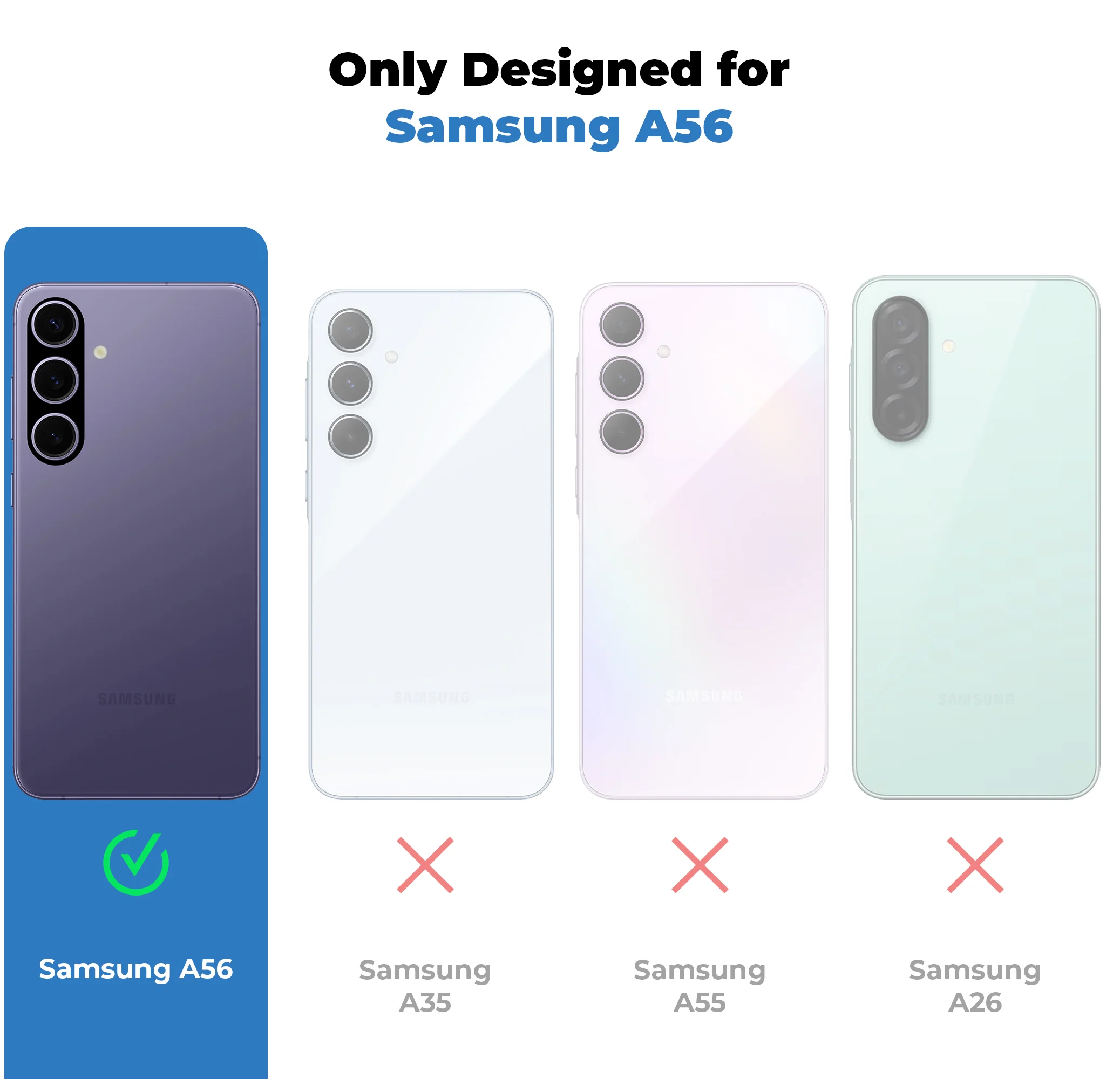 Hybrid Hard Back Case For Samsung A56 5G - Image 2