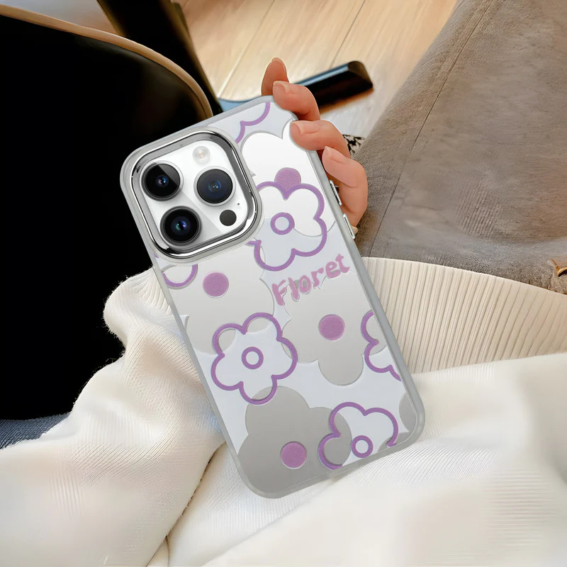 Mirror Case With Cute Cartoon Prints Back Cover For Apple iPhone 15 Pro Max - Image 8