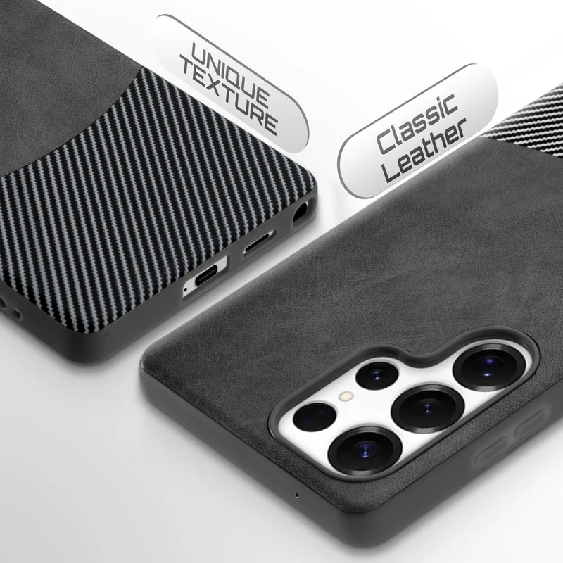 Modern Hybrid PU Leather Case For Samsung S23 Ultra 5G - Image 11