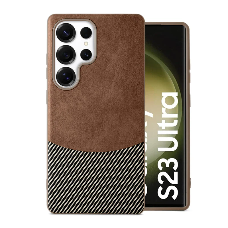 Modern Hybrid PU Leather Case For Samsung S23 Ultra 5G - Image 13