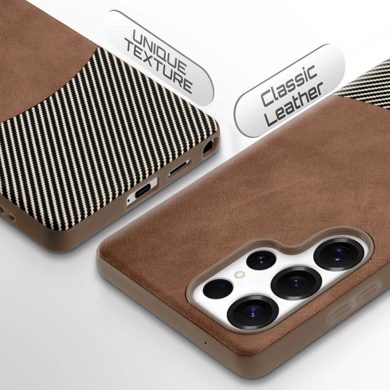 Modern Hybrid PU Leather Case For Samsung S23 Ultra 5G - Image 17