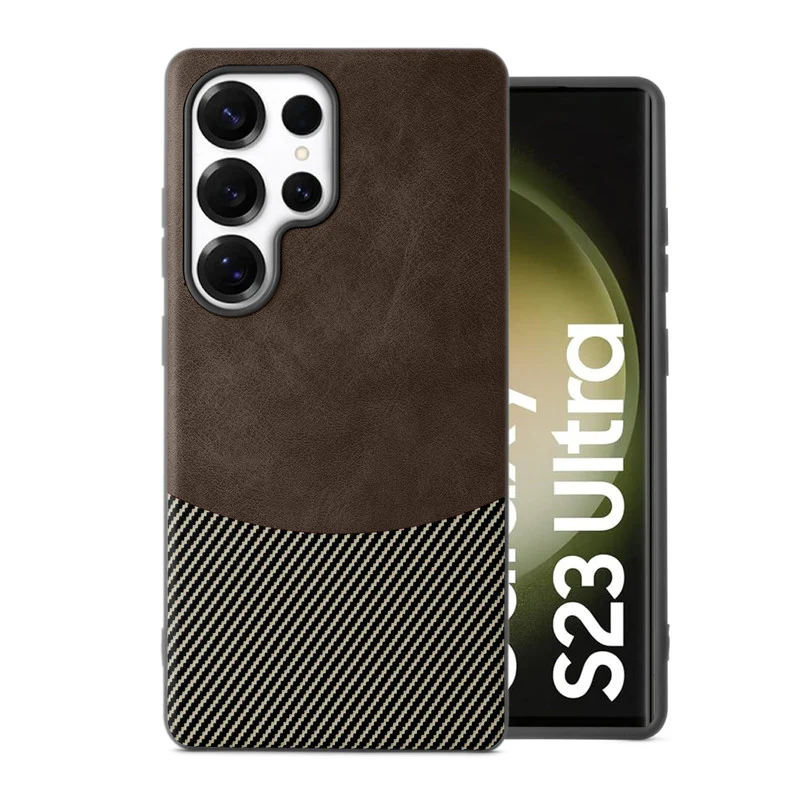 Modern Hybrid PU Leather Case For Samsung S23 Ultra 5G - Image 37