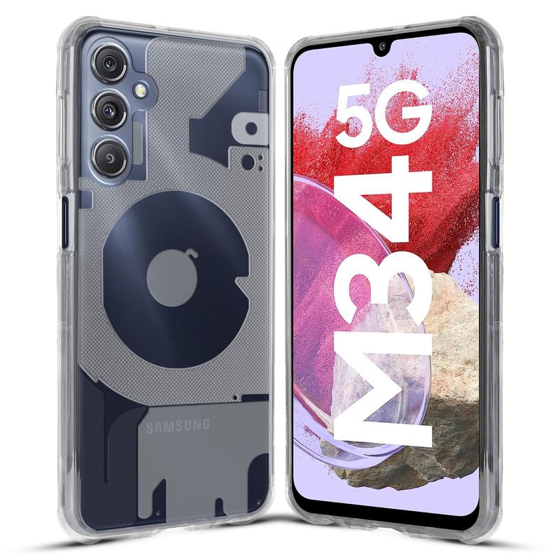 Soft Transparent Hybrid Slim Fit Frosted Matte Silicone TPU Back Cover for Samsung M34 5G | Samsung F34 5G -Transparent - Image 5