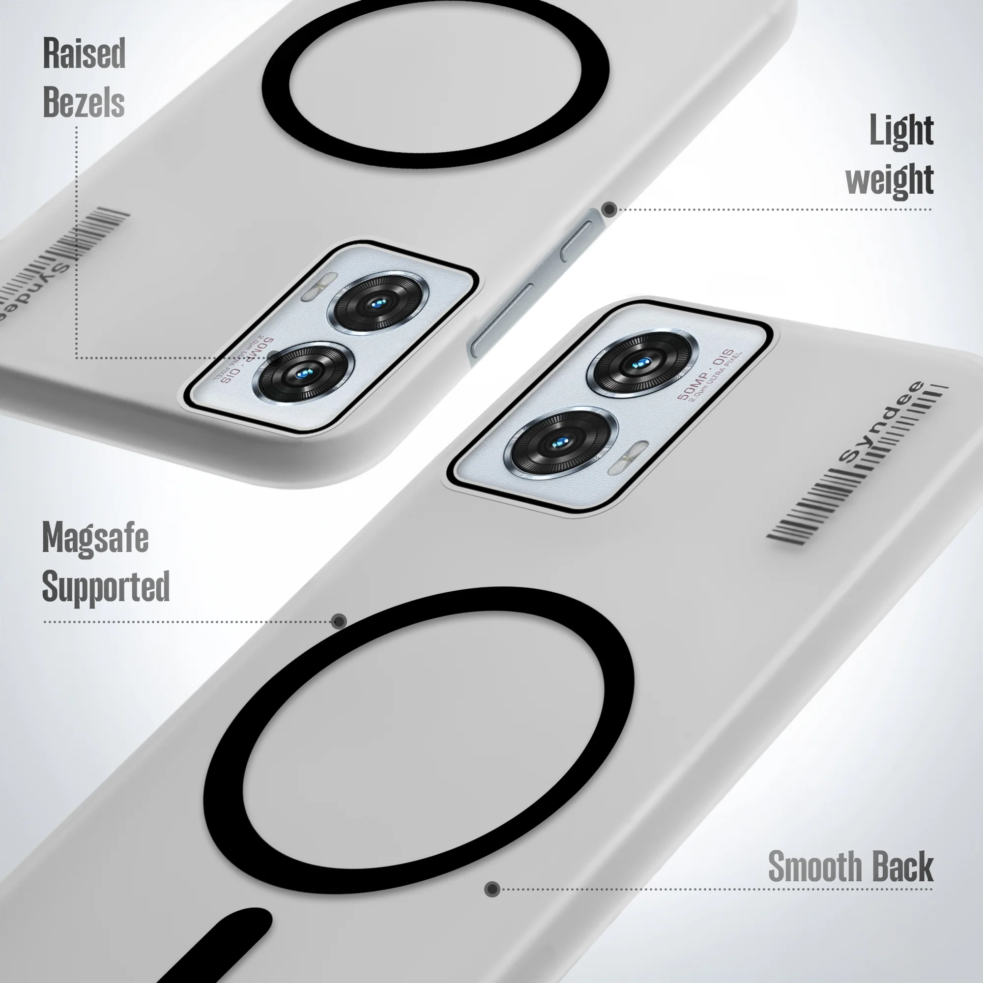 Frosted Sleek Matte With Raised Camera Protection Back Cover Case For Motorola Edge 50 Fusion 5G - Image 4