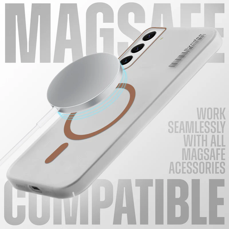 Frosted Sleek Matte Wireless Charging Support Back Cover Case For Samsung S22 5G With Raised Camera Protection - Image 3
