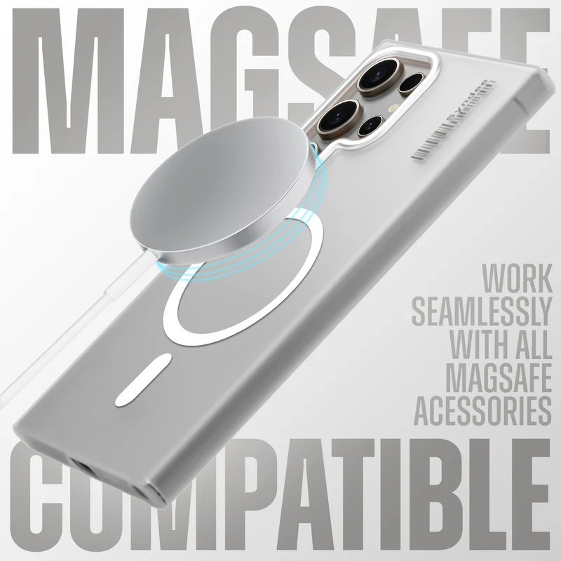 Frosted Sleek Matte Wireless Charging Support Back Cover Case For Samsung S22 Ultra 5G With Raised Camera Protection - Image 21