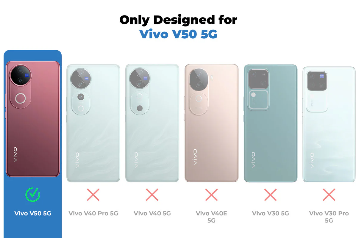 Frosted Sleek Matte With Raised Camera Protection Back Cover Case For Vivo V50 5G - Image 8