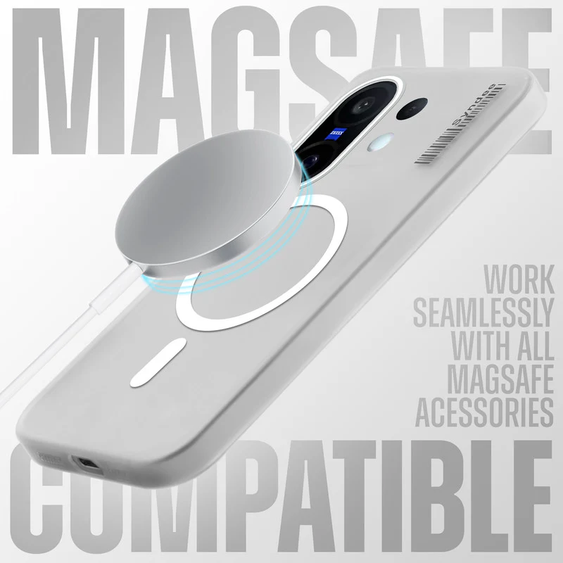 Frosted Sleek Matte Wireless Charging Support Back Cover Case for Vivo X200 FE 5G With Raised Camera Protection - Image 21