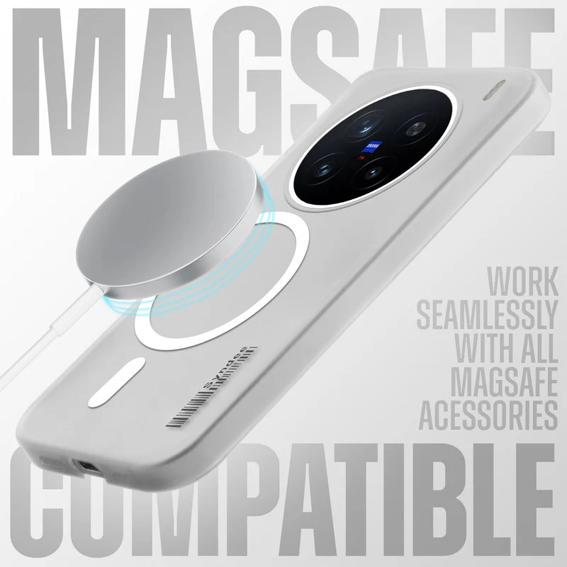 Frosted Sleek Matte Wireless Charging Support Back Cover Case for Vivo X200 Pro 5G With Raised Camera Protection - Image 15