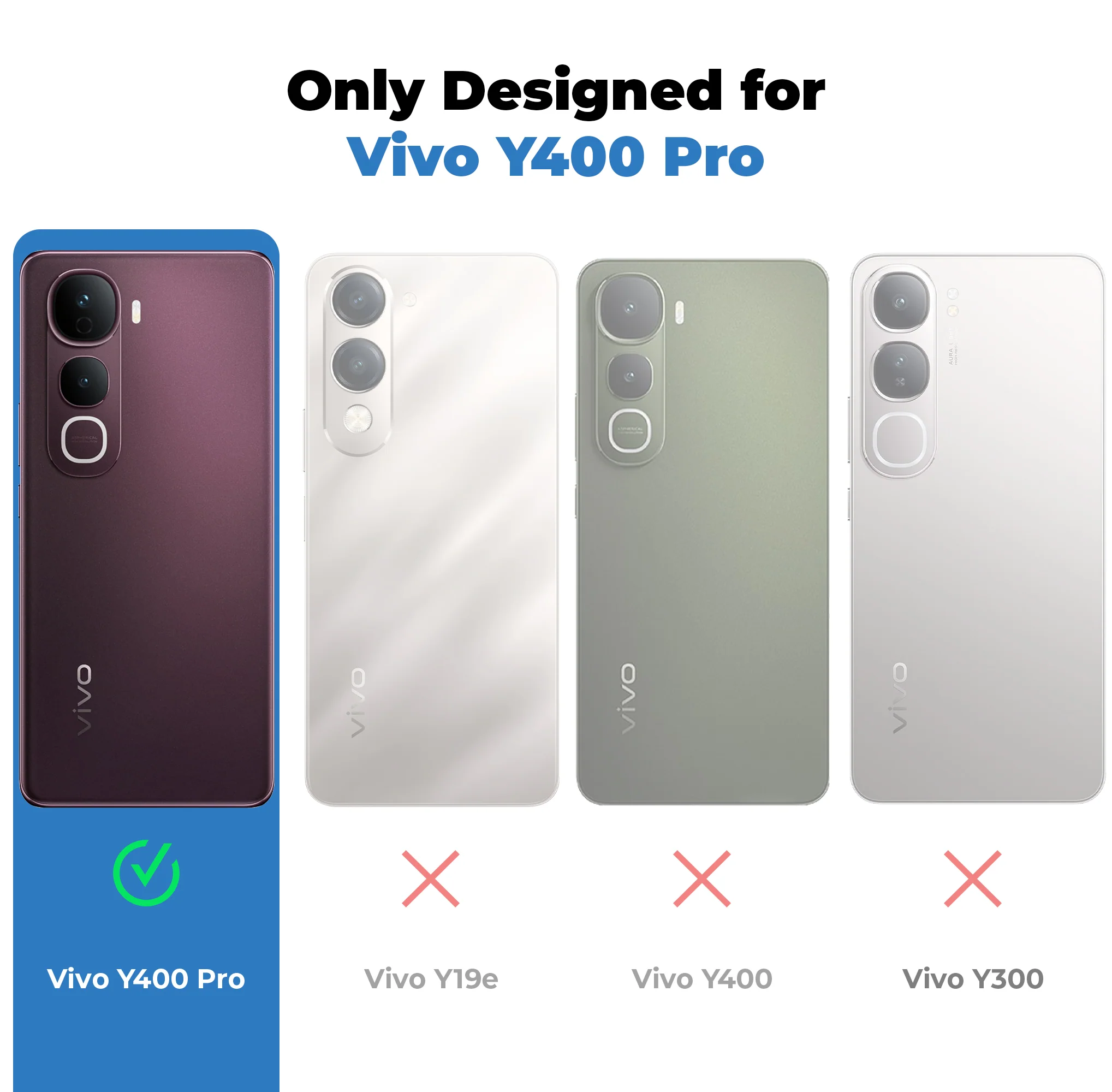 Frosted Sleek Matte With Raised Camera Protection Back Cover Case For Vivo Y400 Pro 5G - Image 8