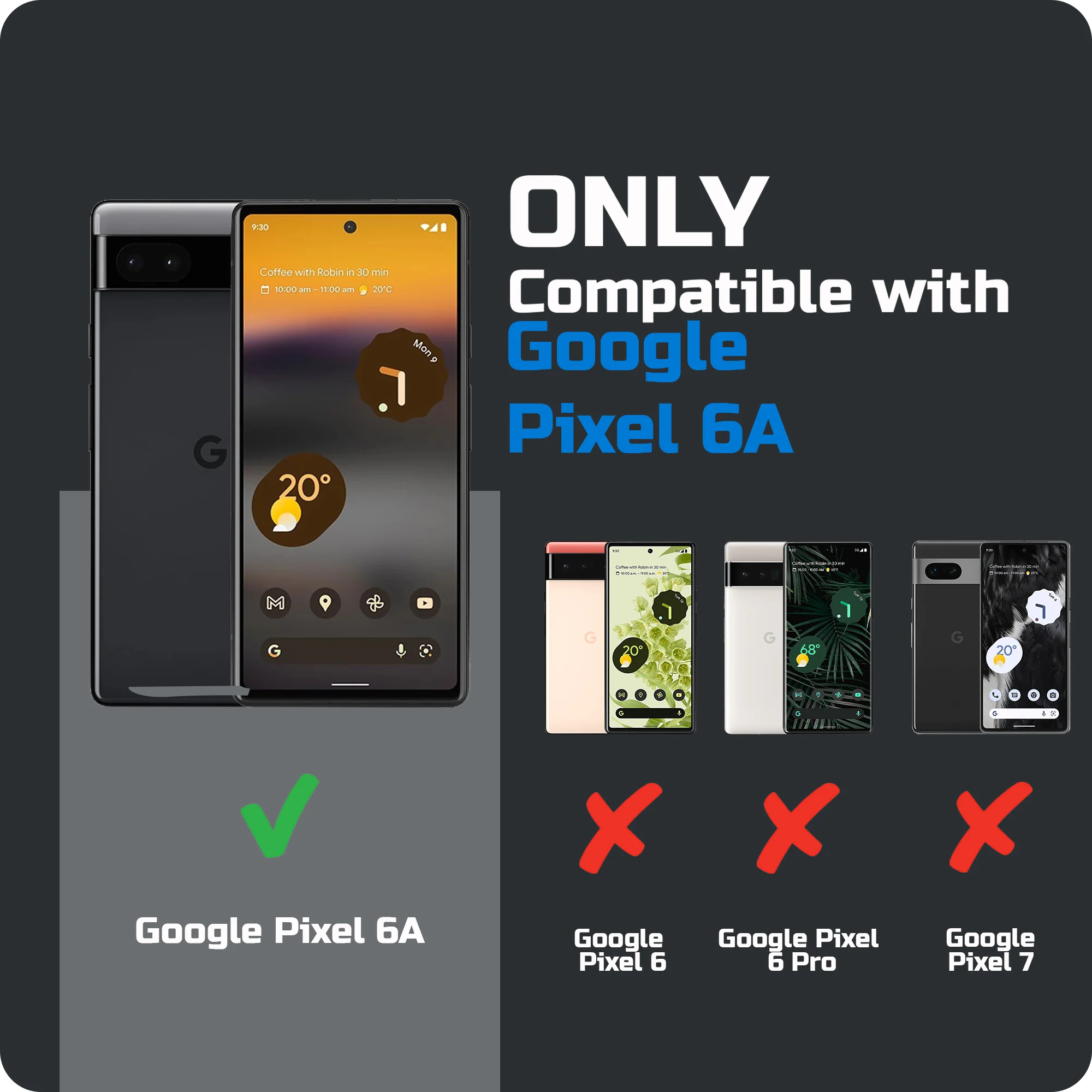 Frosted Sleek Matte With Raised Camera Protection Back Cover Case For Google Pixel 6A - Image 14