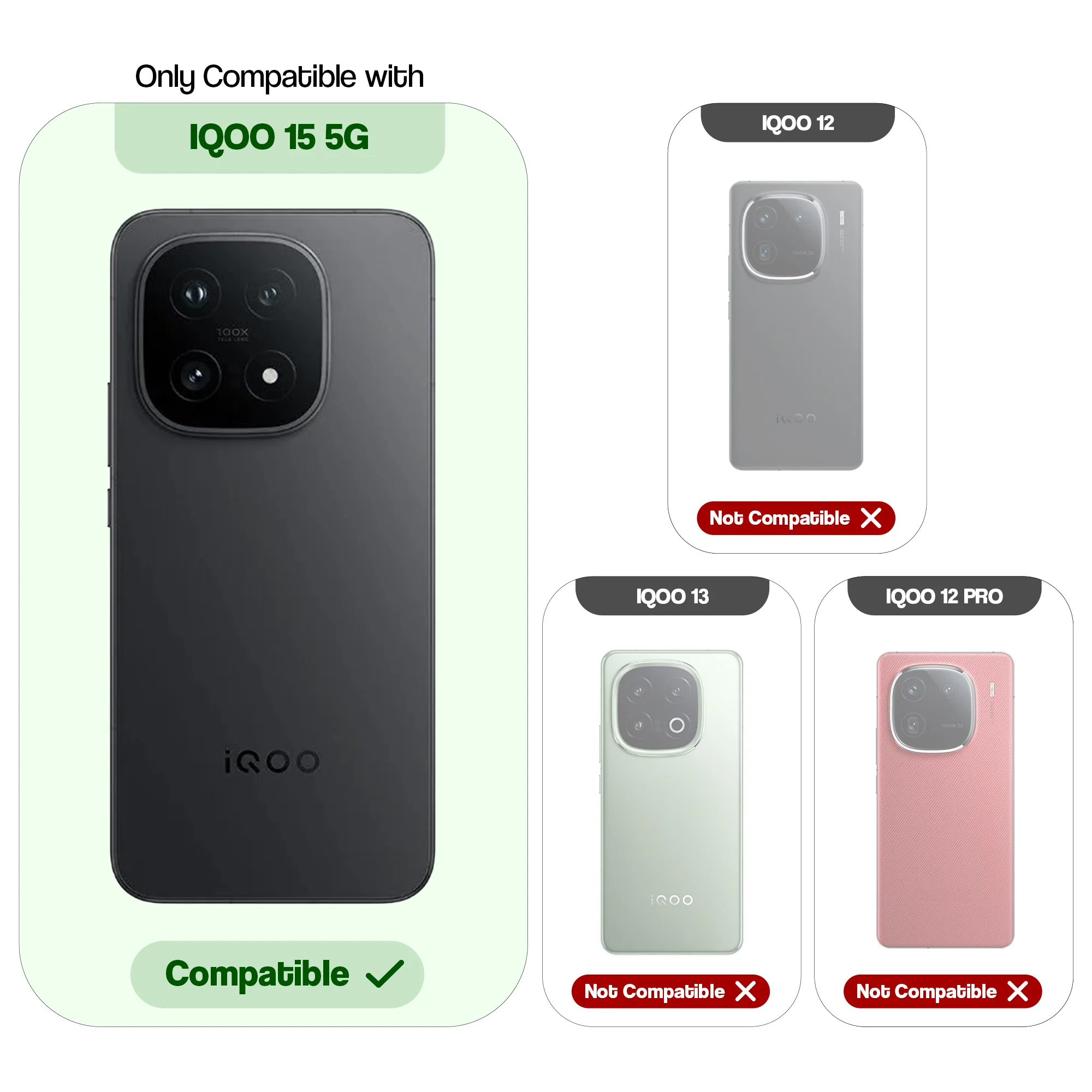 Frosted Sleek Matte Wireless Charging Support Back Cover Case for iQOO 15 5G With Raised Camera Protection - Image 2