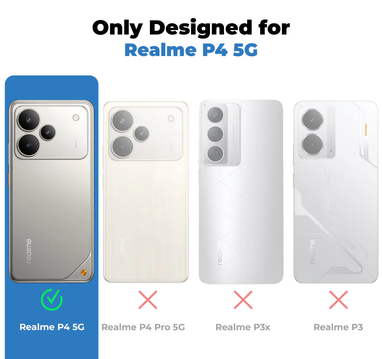 Frosted Sleek Matte With Raised Camera Protection Back Cover Case For Realme P4 5G - Image 2