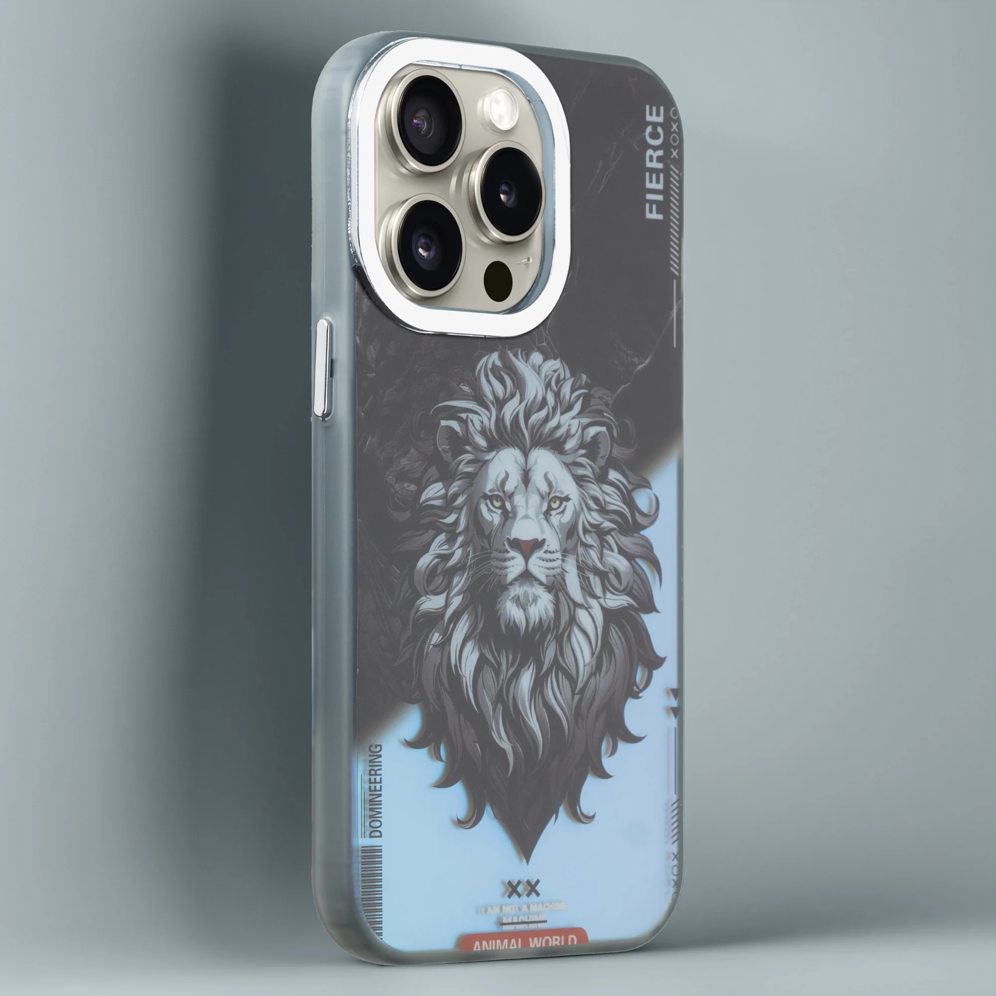 Night Glow & Shiny Hard Phone Cover with Silver Camera Ring For Apple iPhone 15 Pro Max - Image 37