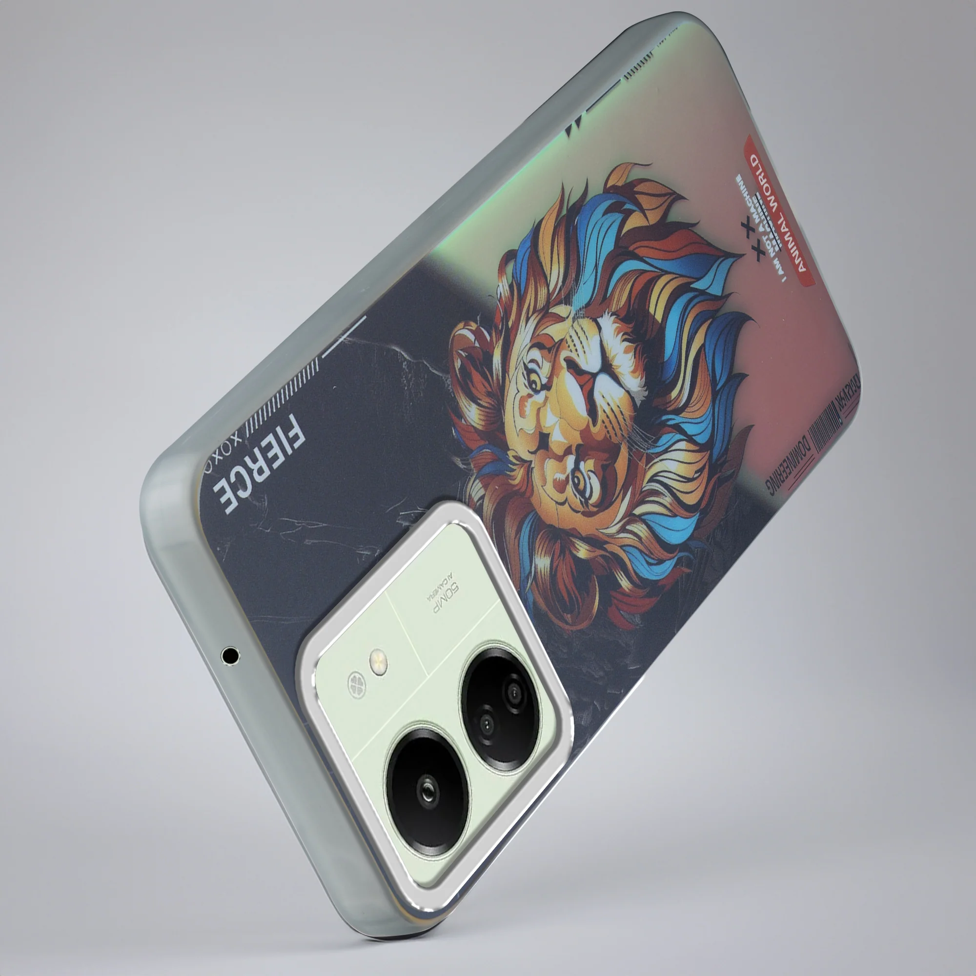 Night Glow & Shiny Hard Phone Cover with Silver Camera Ring For Redmi 13C 4G - Image 14