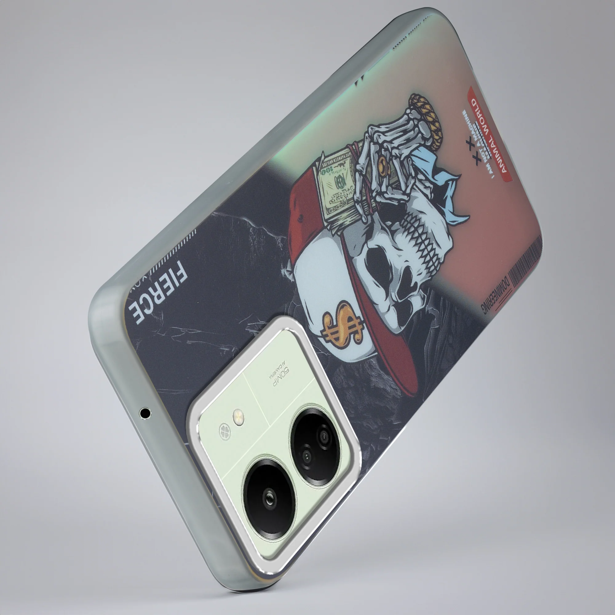 Night Glow & Shiny Hard Phone Cover with Silver Camera Ring For Redmi 13C 4G - Image 34