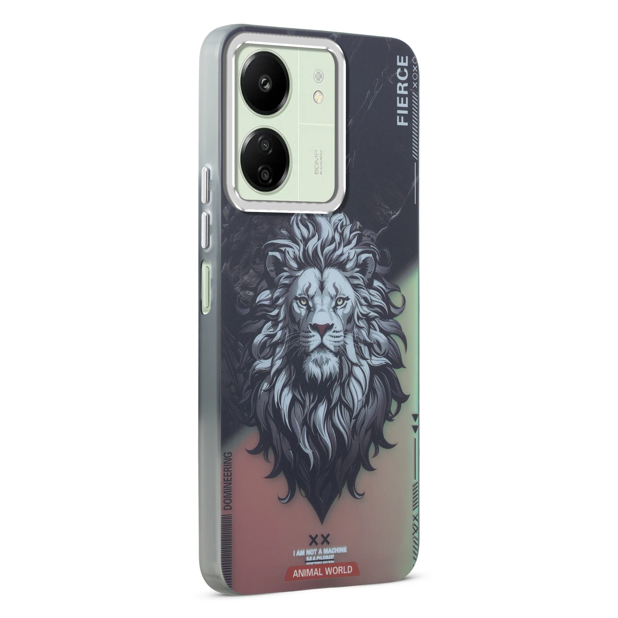 Night Glow & Shiny Hard Phone Cover with Silver Camera Ring For Redmi 13C 4G - Image 42
