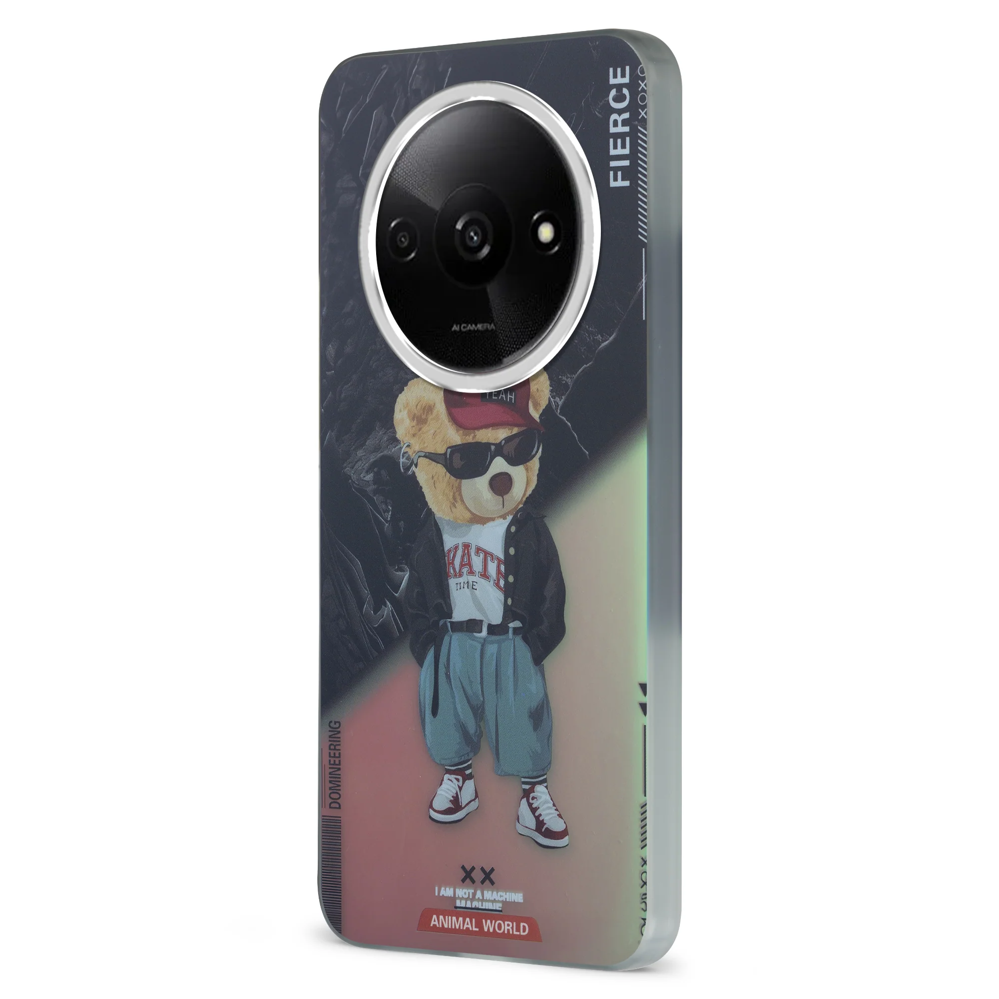 Night Glow & Shiny Hard Phone Cover with Silver Camera Ring For Redmi A3 2024 - Image 23