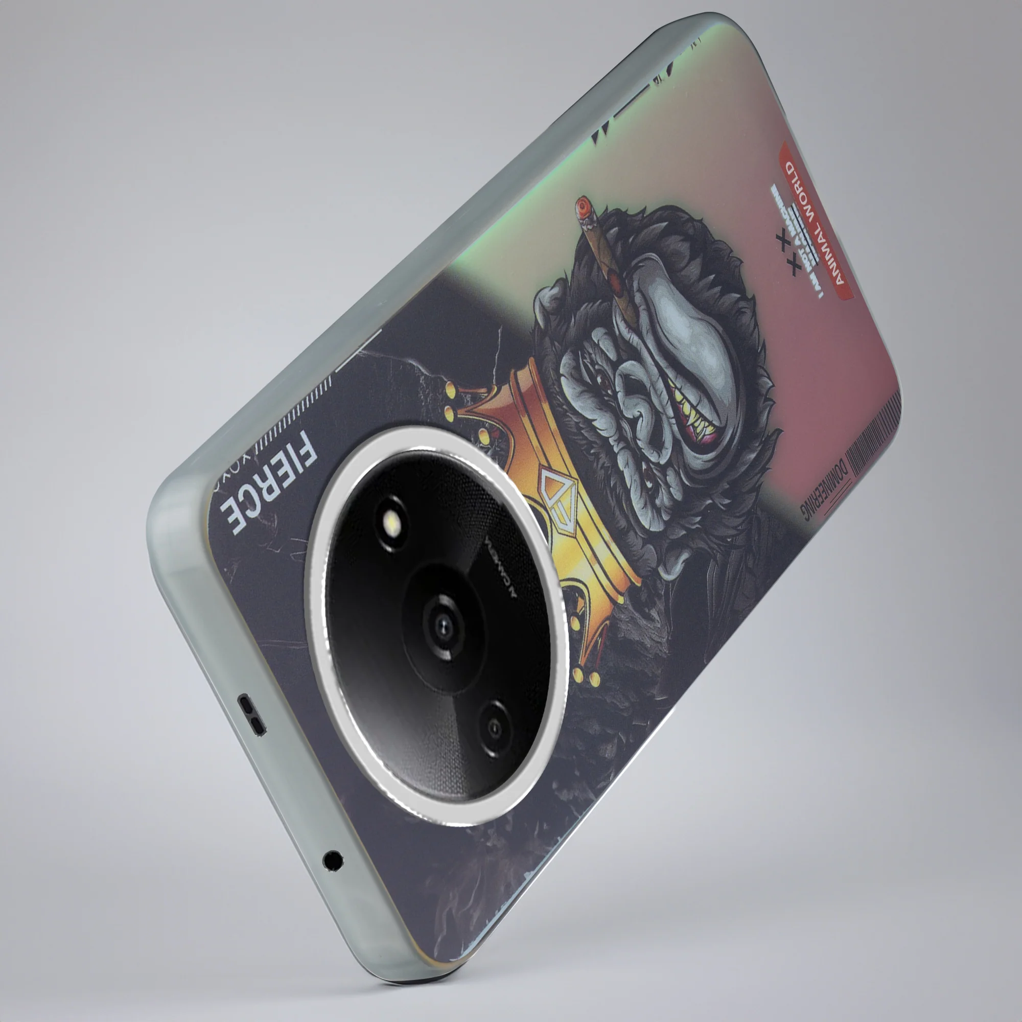 Night Glow & Shiny Hard Phone Cover with Silver Camera Ring For Redmi A3 2024 - Image 9