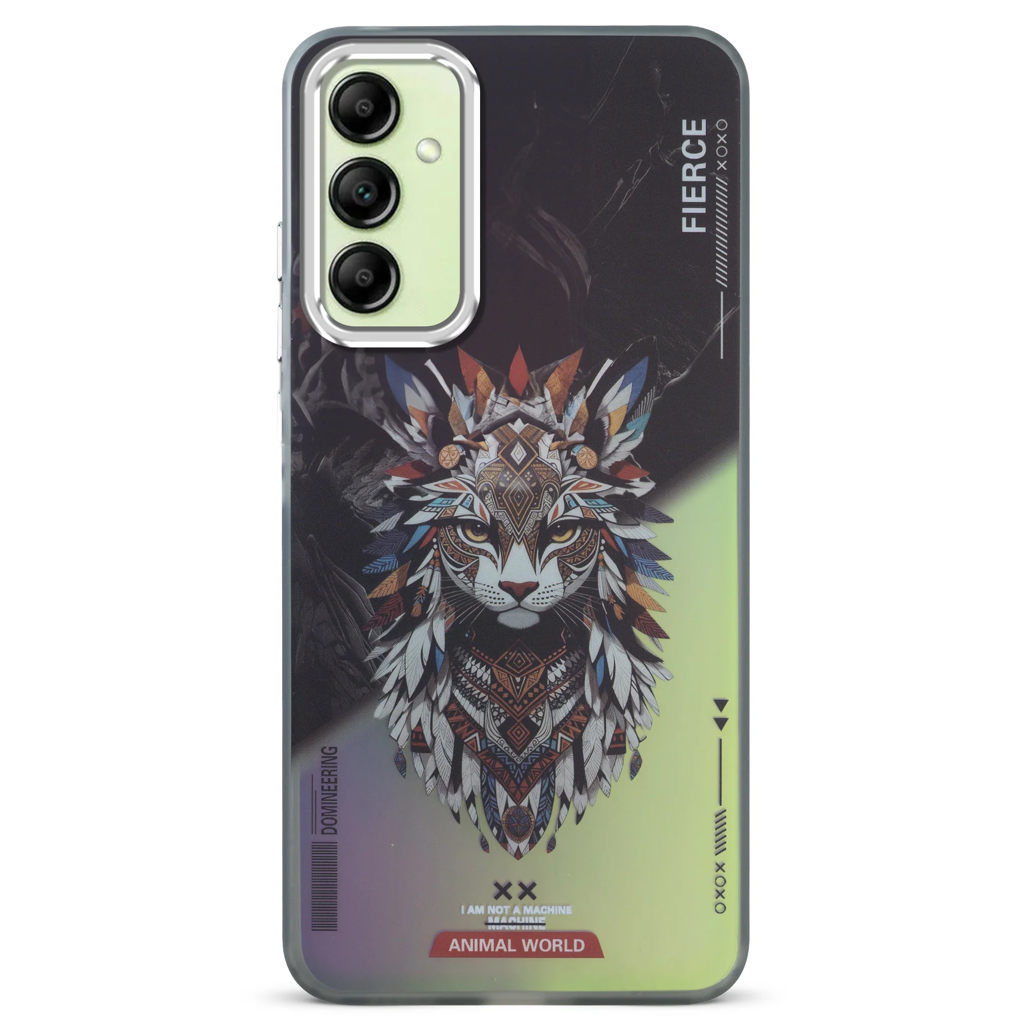 Night Glow & Shiny Hard Phone Cover with Silver Camera Ring For Samsung A14 5G - Image 6