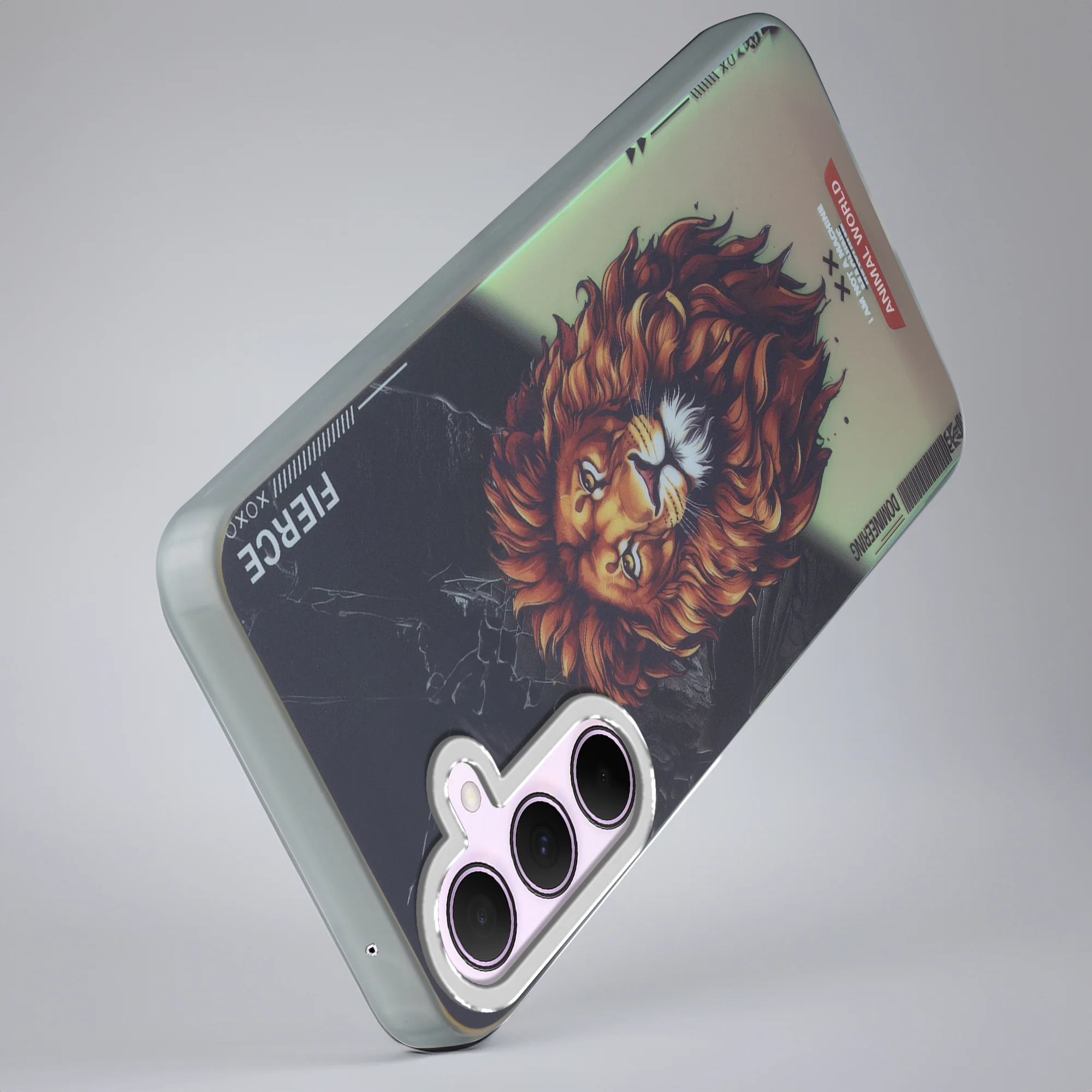 Night Glow & Shiny Hard Phone Cover with Silver Camera Ring For Samsung A35 5G - Image 4
