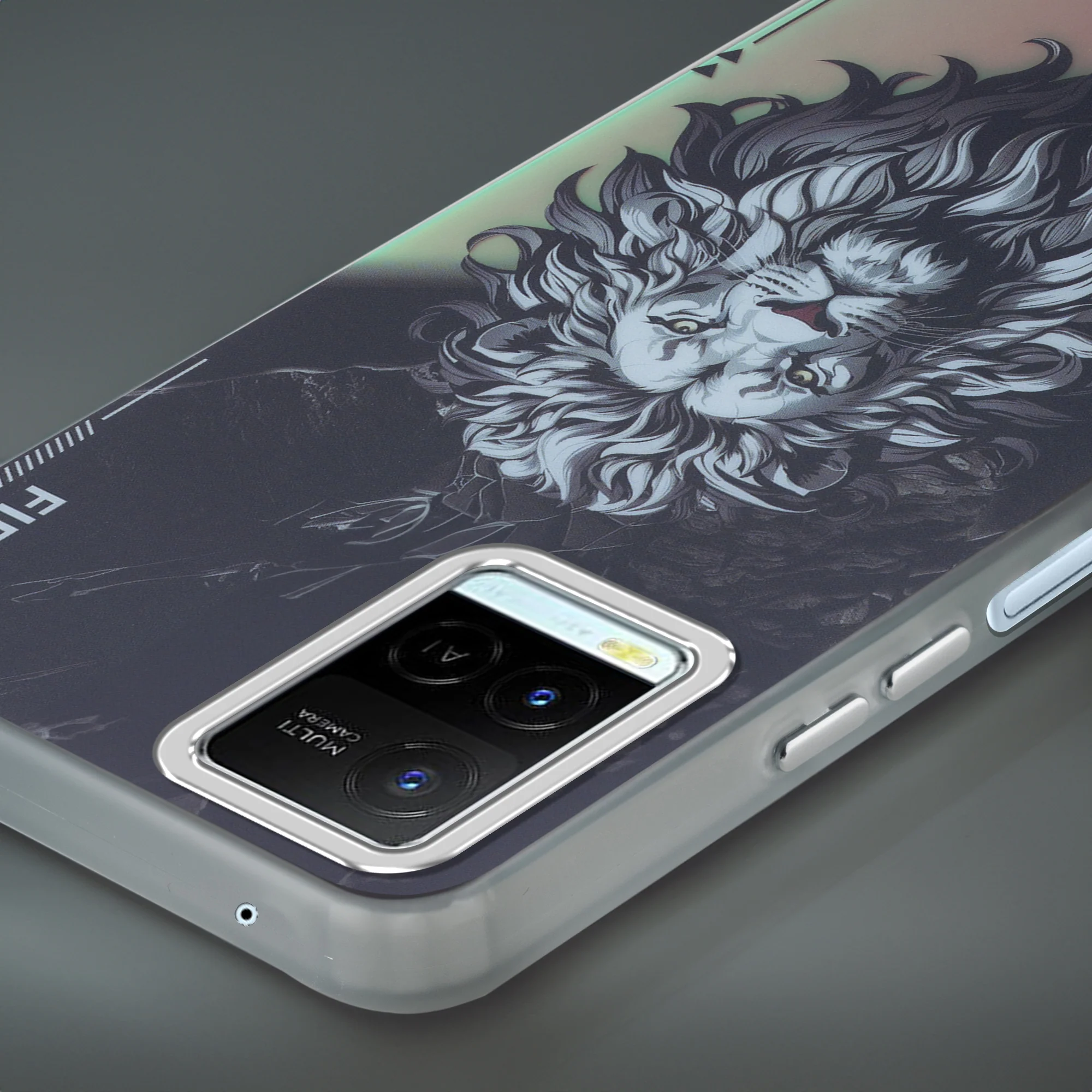 Night Glow & Shiny Hard Phone Cover with Silver Camera Ring For Vivo Y21 2021 - Image 36