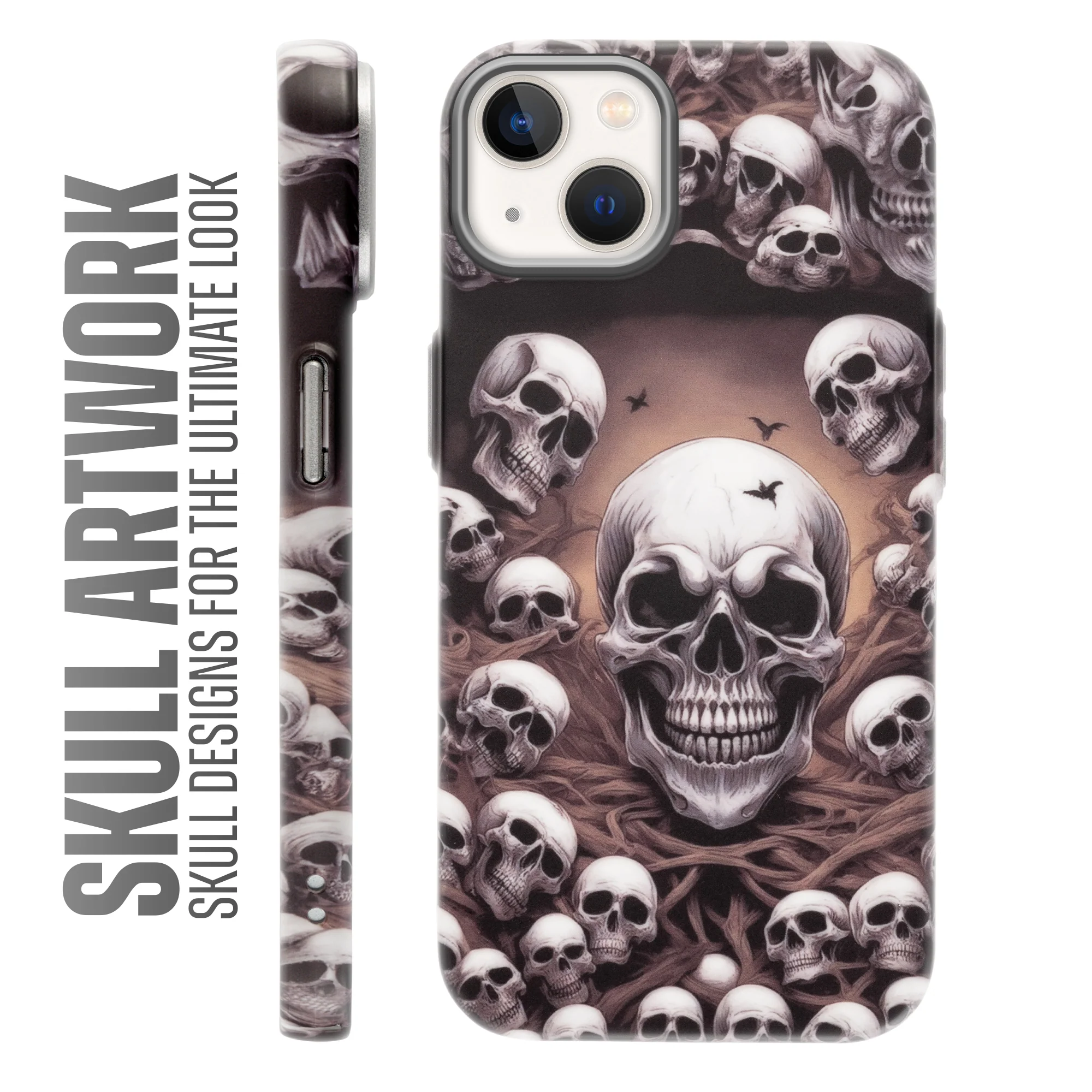 Nightfall Skull Cluster Design With Hard Back Case For Apple iPhone 14 - Image 13