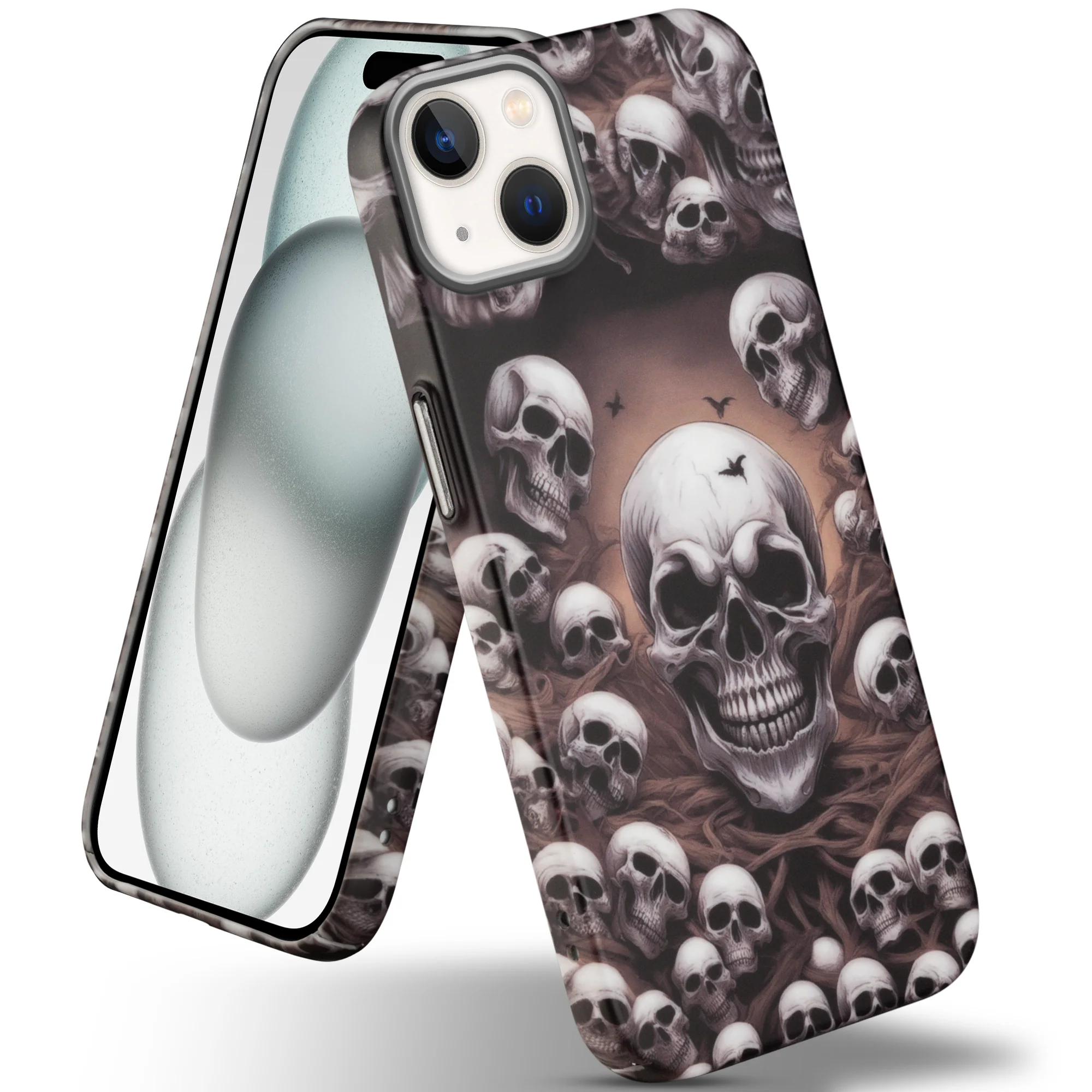 Nightfall Skull Cluster Design With Hard Back Case For Apple iPhone 15 - Image 16