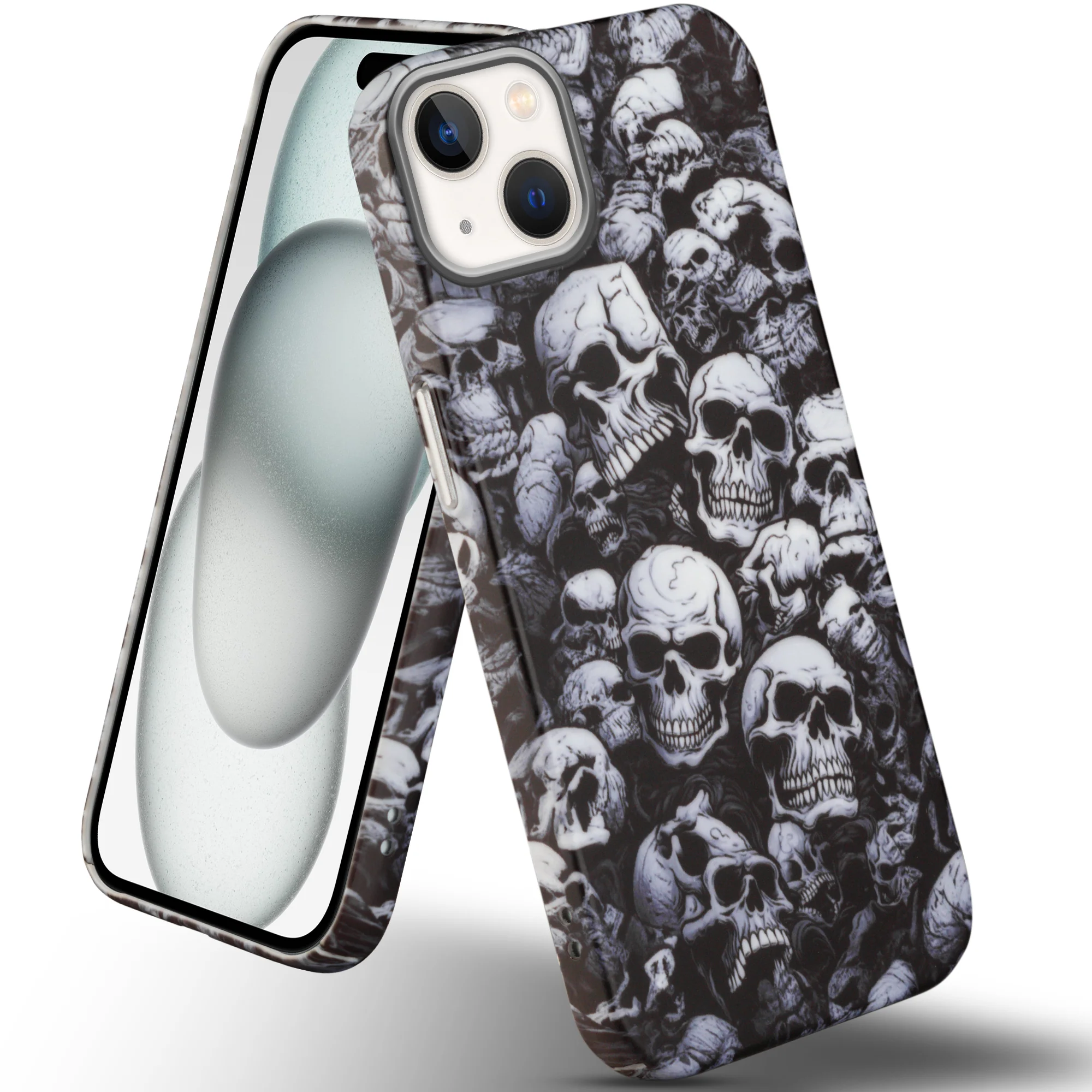 Nightfall Skull Cluster Design With Hard Back Case For Apple iPhone 15 - Image 52