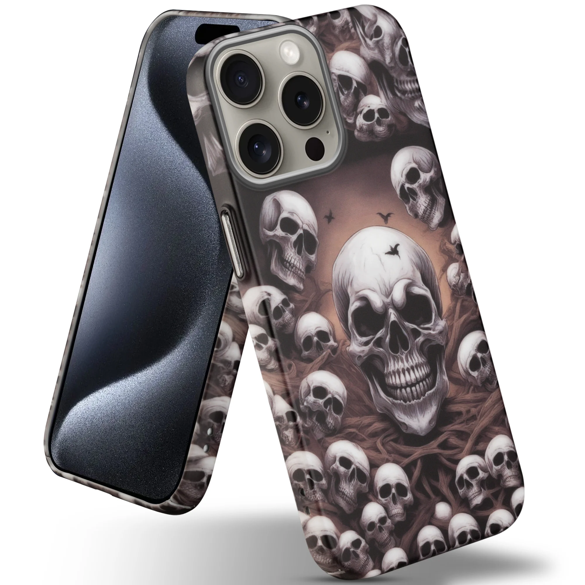 Nightfall Skull Cluster Design With Hard Back Case For Apple iPhone 15 Pro - Image 16