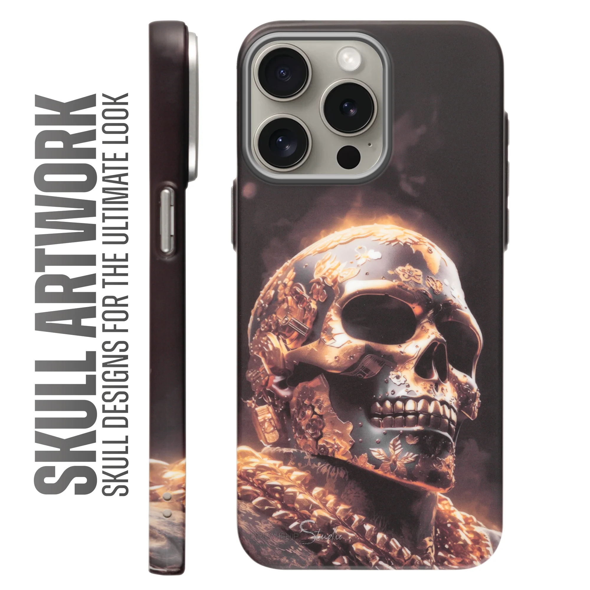 Nightfall Skull Cluster Design With Hard Back Case For Apple iPhone 15 Pro - Image 25