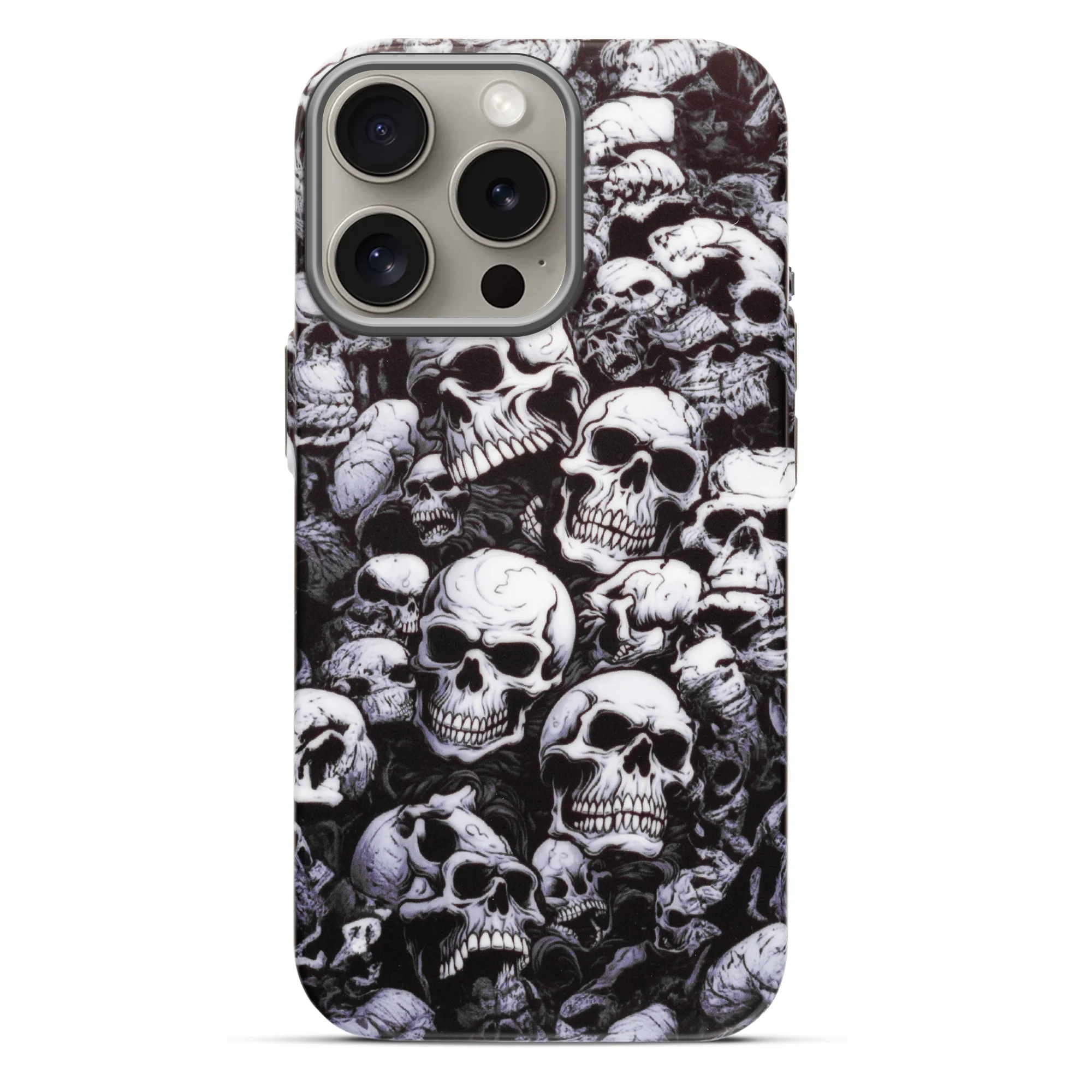 Nightfall Skull Cluster Design With Hard Back Case For Apple iPhone 15 Pro - Image 53