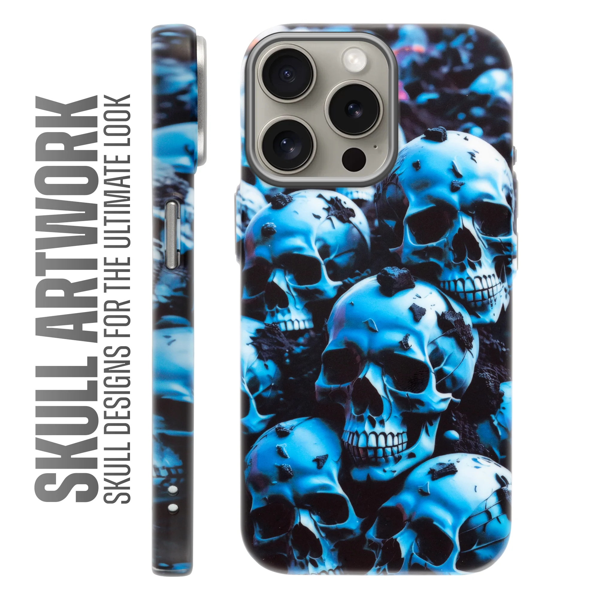 Nightfall Skull Cluster Design With Hard Back Case For Apple iPhone 15 Pro Max - Image 7