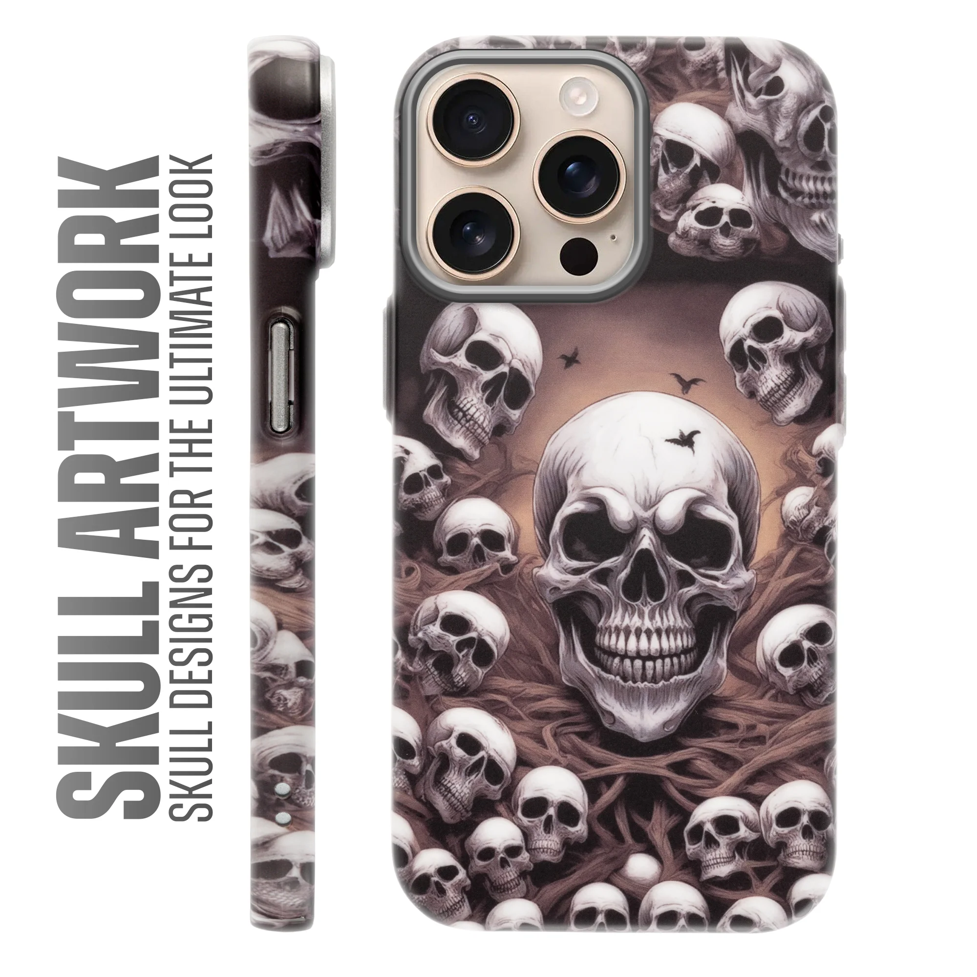 Nightfall Skull Cluster Design With Hard Back Case For Apple iPhone 16 Pro - Image 13