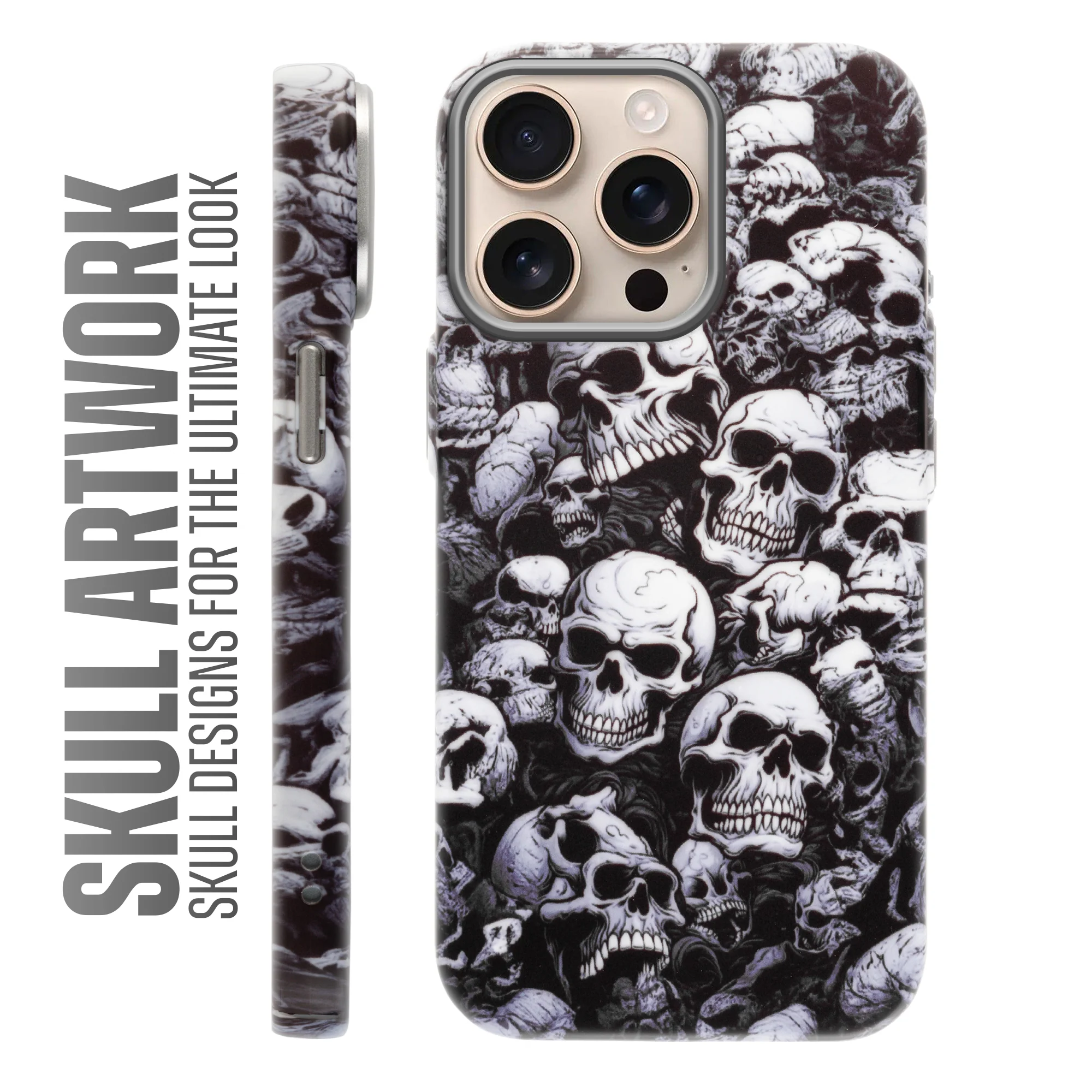 Nightfall Skull Cluster Design With Hard Back Case For Apple iPhone 16 Pro Max - Image 49