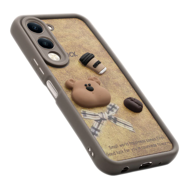 Playful 3D Cartoon Soft Back Case For Vivo Y19e With Camera Protection - Image 23