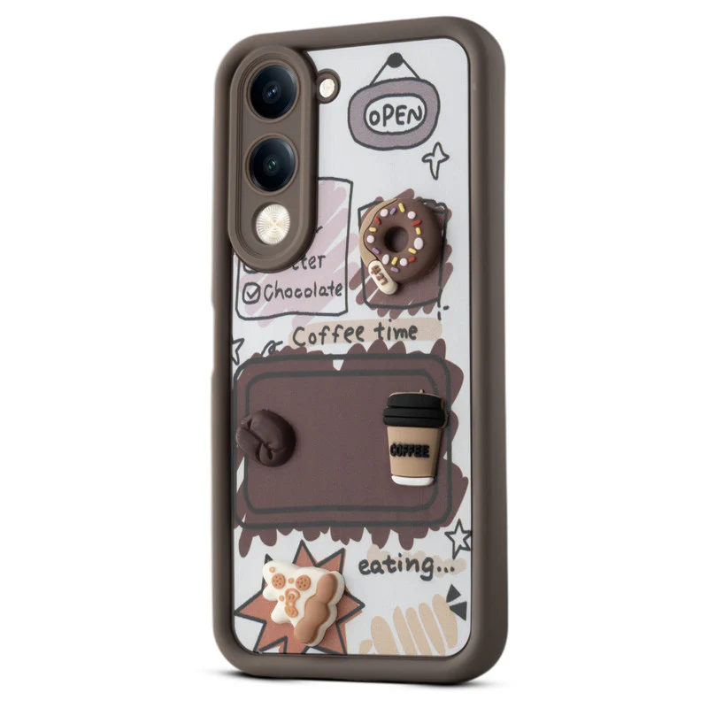 Playful 3D Cartoon Soft Back Case For Vivo Y19e With Camera Protection - Image 27
