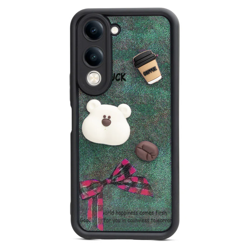 Playful 3D Cartoon Soft Back Case For Vivo Y19e With Camera Protection - Image 43