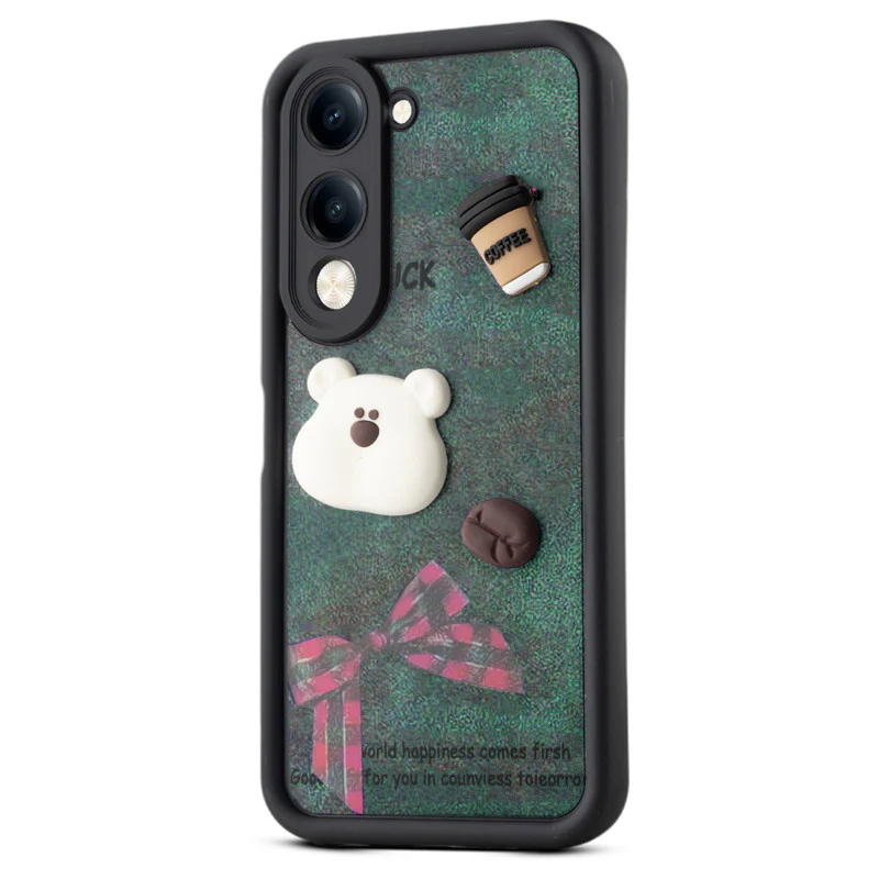 Playful 3D Cartoon Soft Back Case For Vivo Y19e With Camera Protection - Image 45