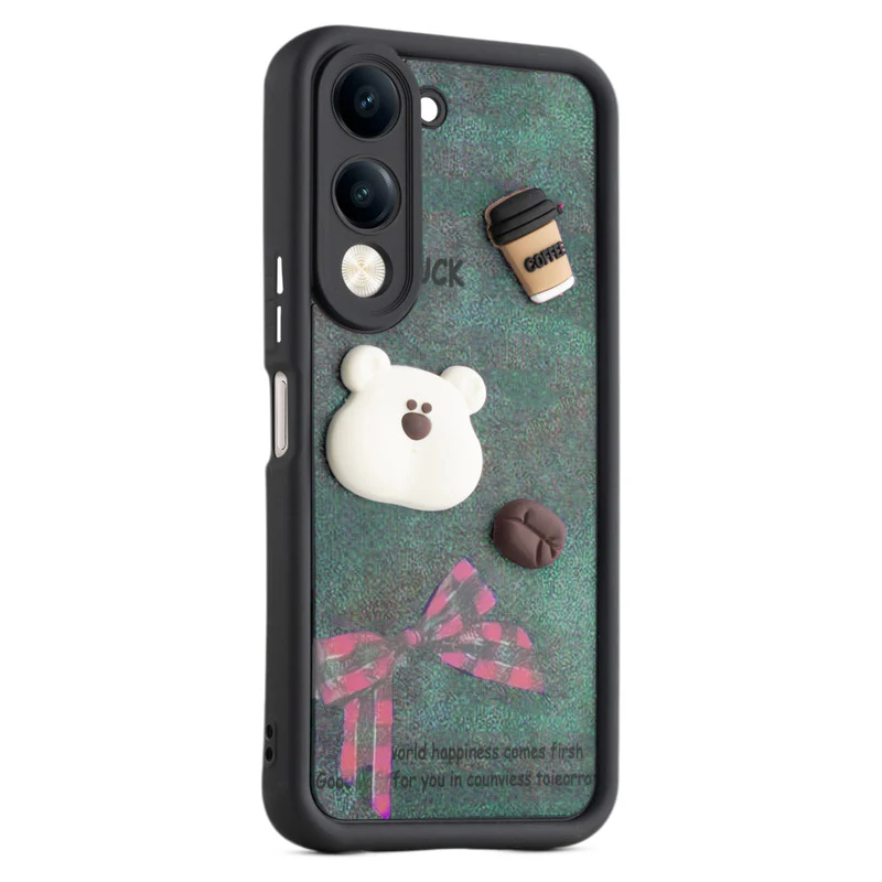 Playful 3D Cartoon Soft Back Case For Vivo Y19e With Camera Protection - Image 46