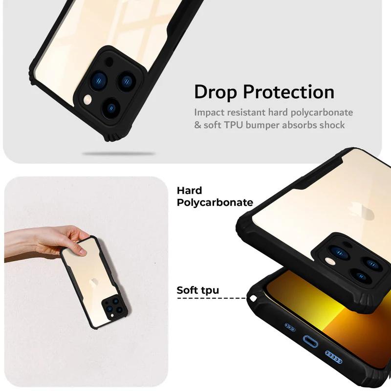 Premium Acrylic Transparent Back Cover for Apple iPhone 13 Pro Max - Image 16