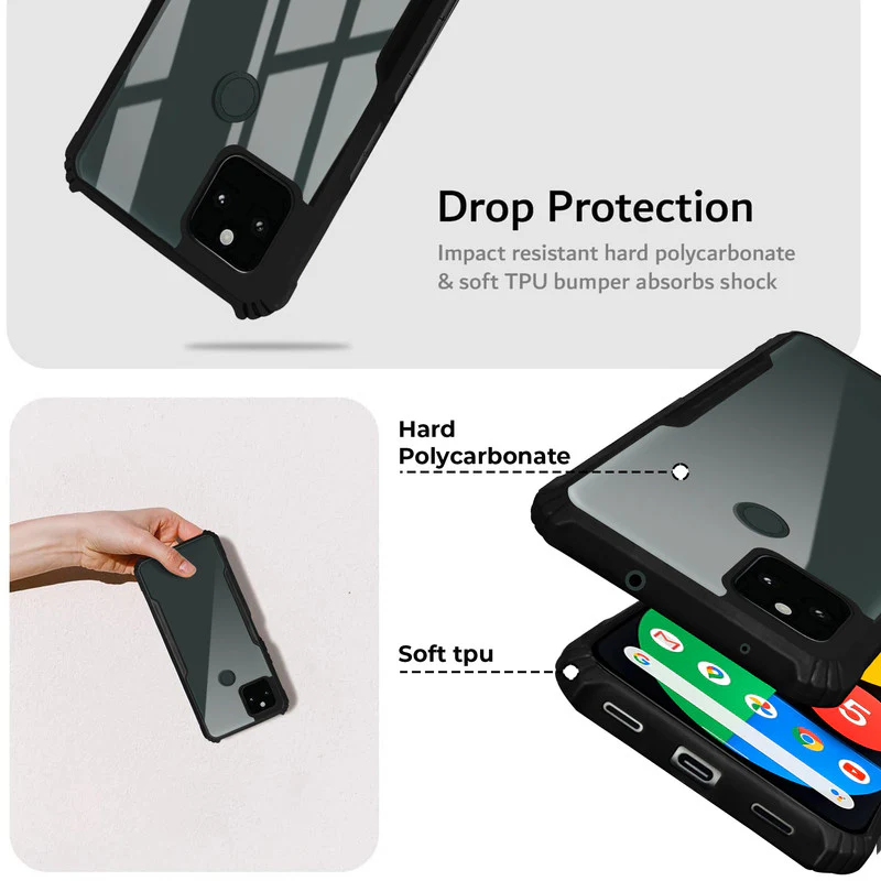 Premium Acrylic Transparent Back Cover for Google Pixel 5A - Image 2