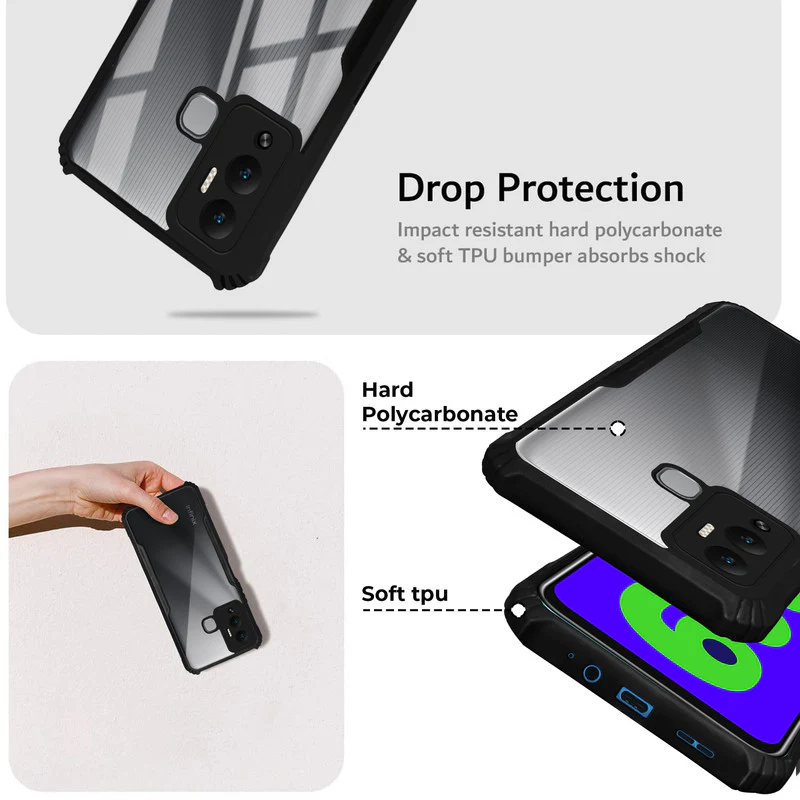 Premium Acrylic Transparent Back Cover for Infinix Hot 12 Play - Image 4