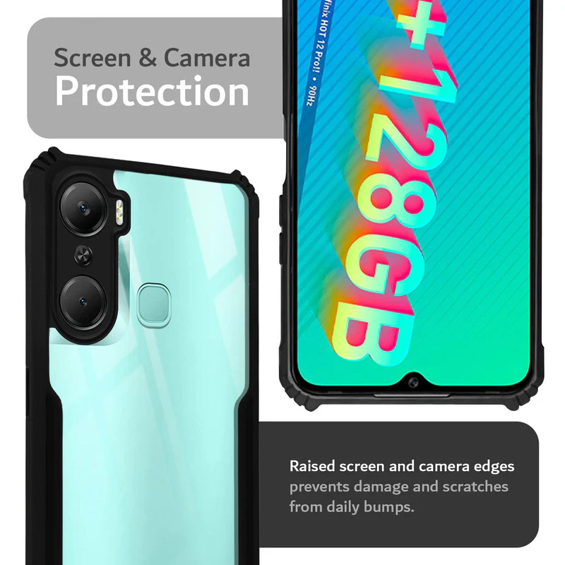 Premium Acrylic Transparent Back Cover for Infinix Hot 12 Pro - Image 6